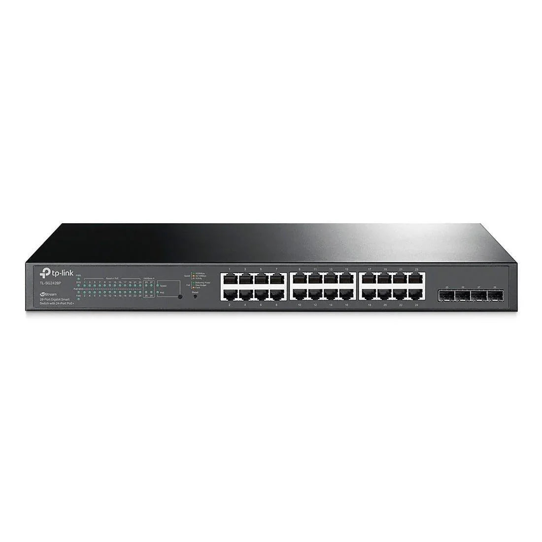 Switch TP-LINK Smart Gigabit 24P PoE+ 4 Slots SFP - TL-SG2428P - Mega Market