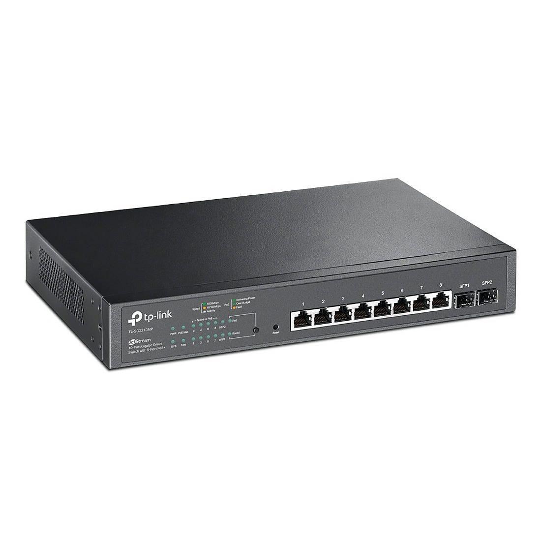 Switch TP-LINK Smart Gigabit 8 Portas PoE+ 2 SFP - TL-SG2210MP - Mega Market
