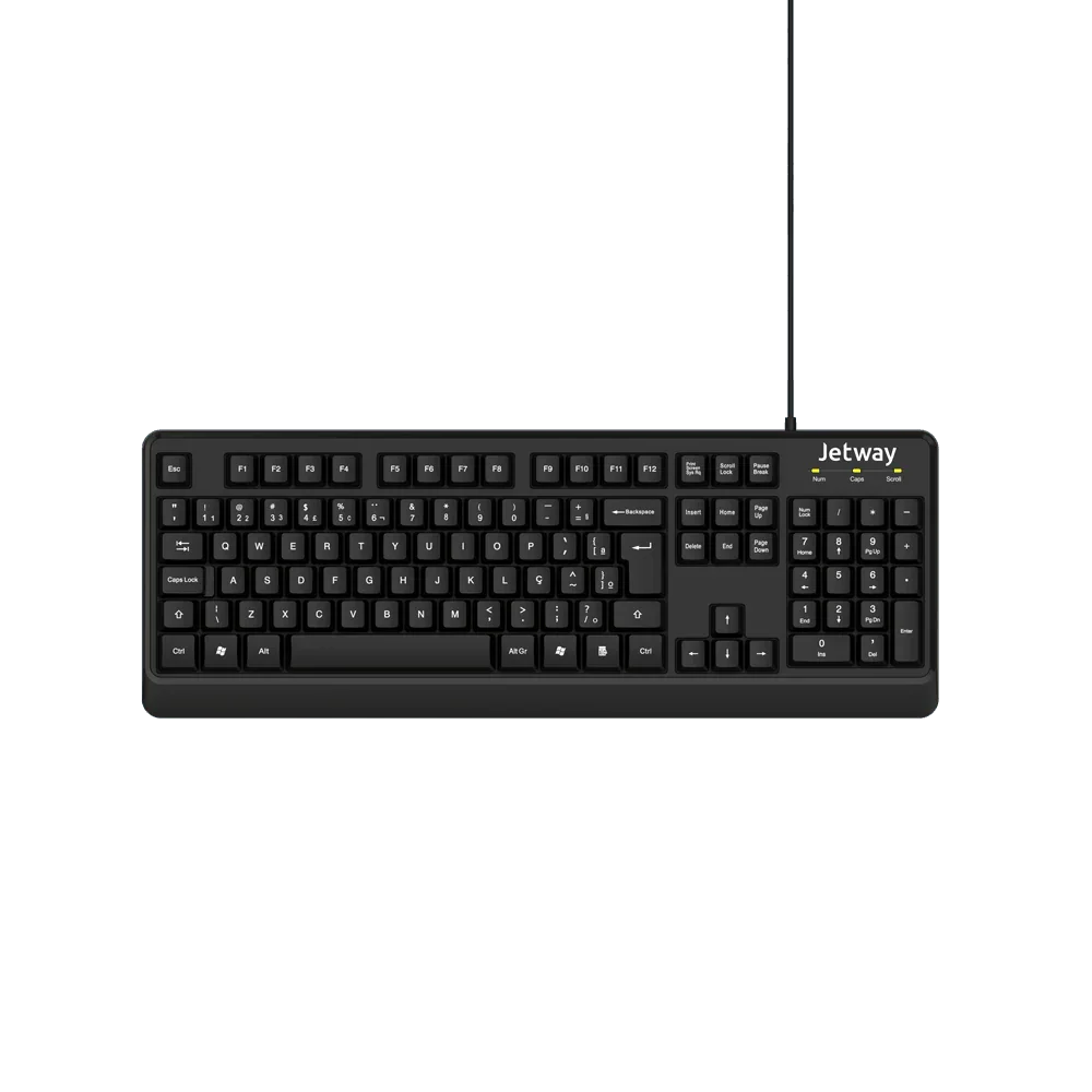 Teclado Jetway JMK-201 USB ABNT2 - 000415 – Mega Market