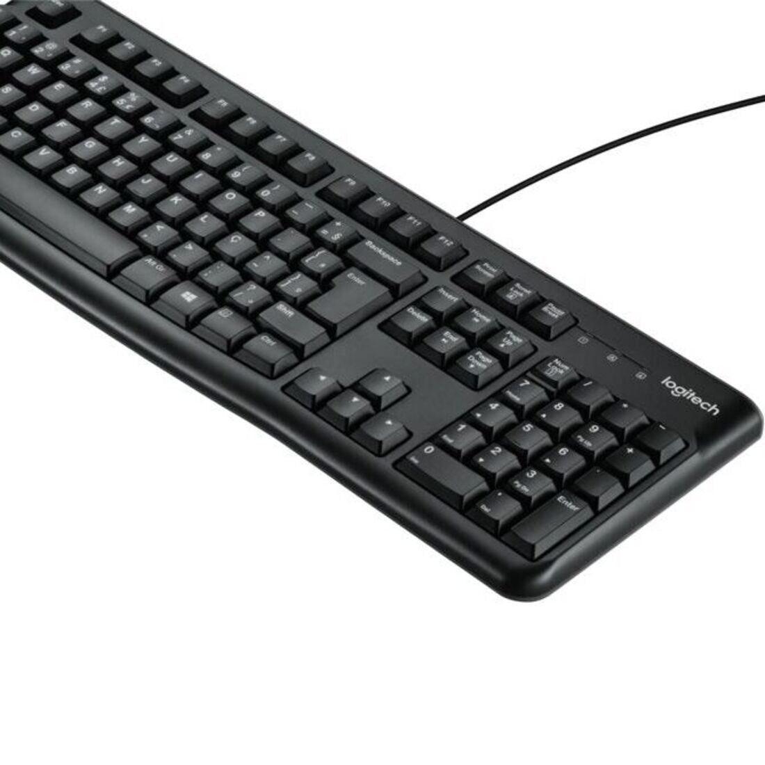 Teclado Logitech K120 Preto USB - 920-004423 - Mega Market