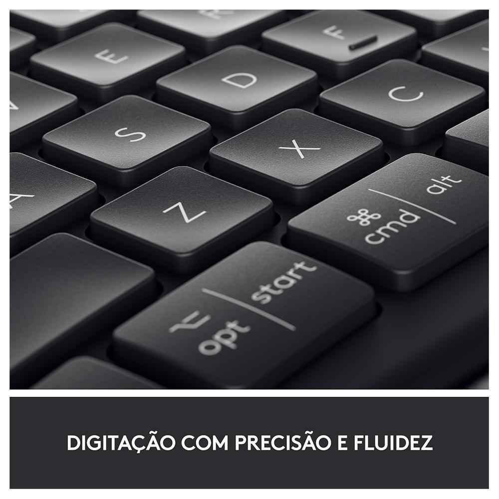 Teclado Logitech K860 Ergo Pt s/fio Padrão US 920-009169-V - Mega Market