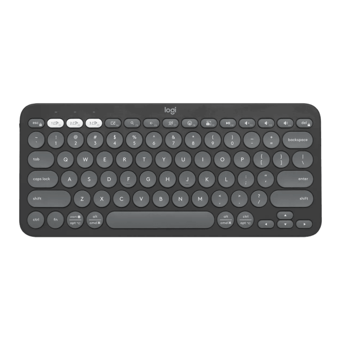 Teclado Logitech Pebble Keys 2 K380s Sem fio Grafite - 920-011789 - Mega Market
