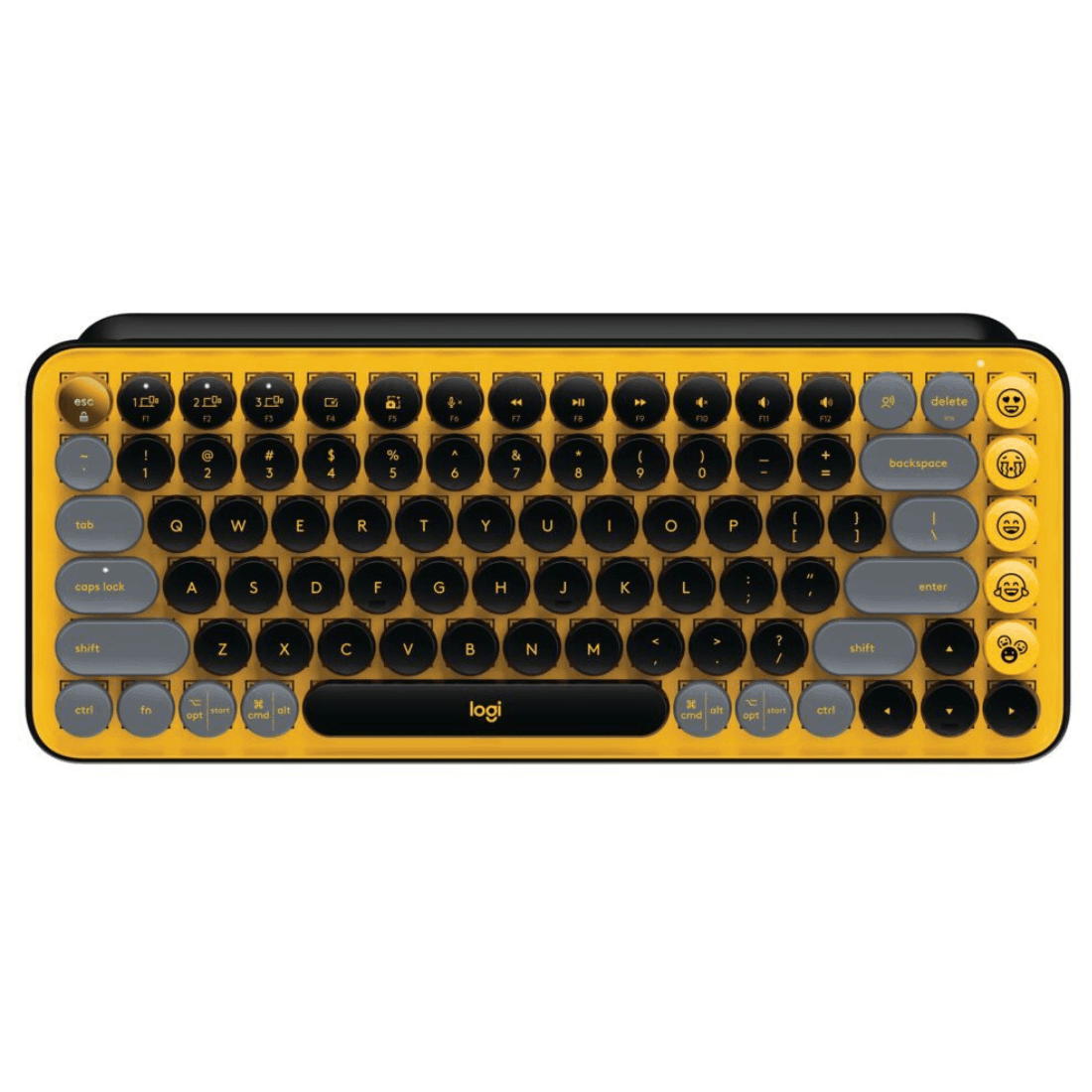 Teclado Logitech POP Keys Amarelo e Pt s/fio US 920-010710-V - Mega Market