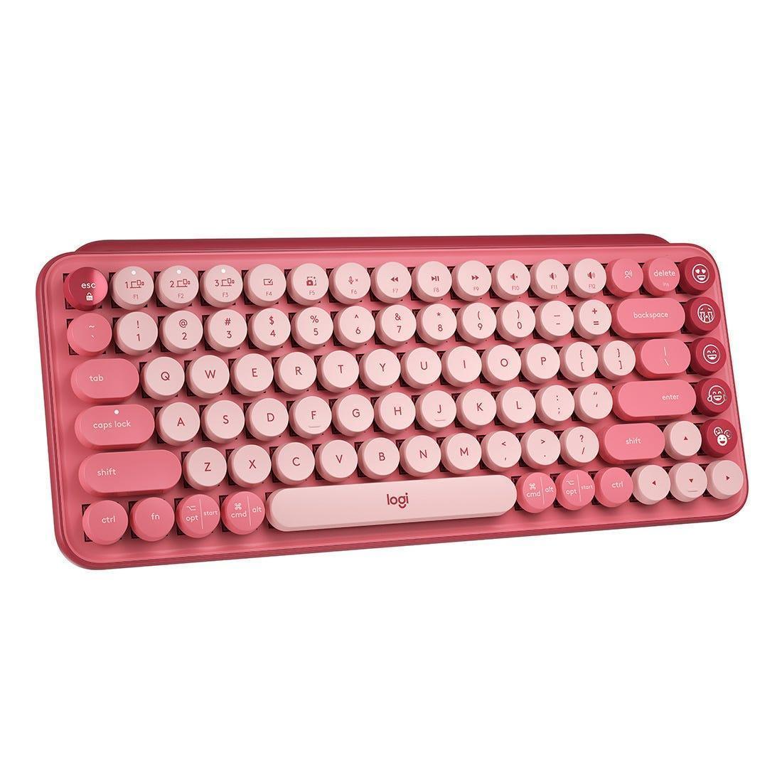 Teclado Logitech POP Keys Heartbreaker s/Fio US 920-010712-C - Mega Market