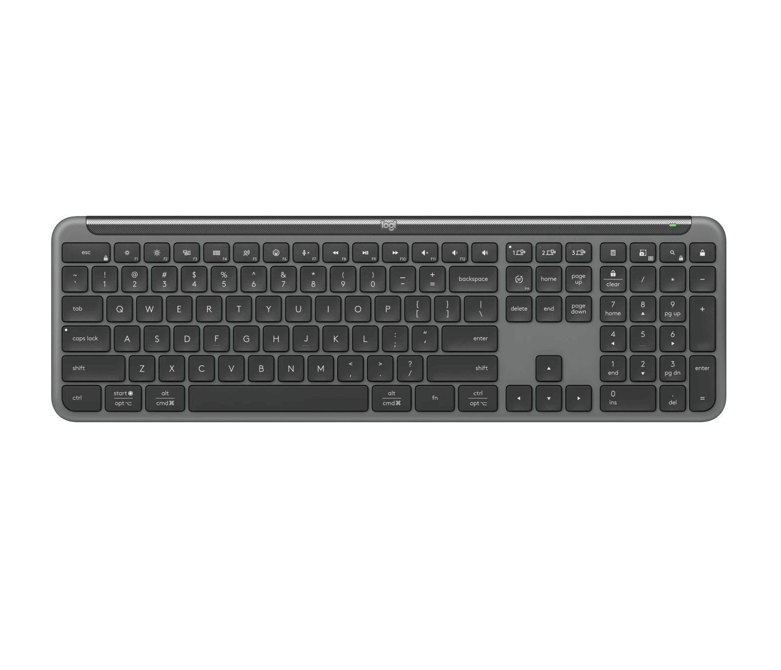 Teclado Logitech Signature Slim K950 Grafite Padrão US - 920-012433 - Mega Market