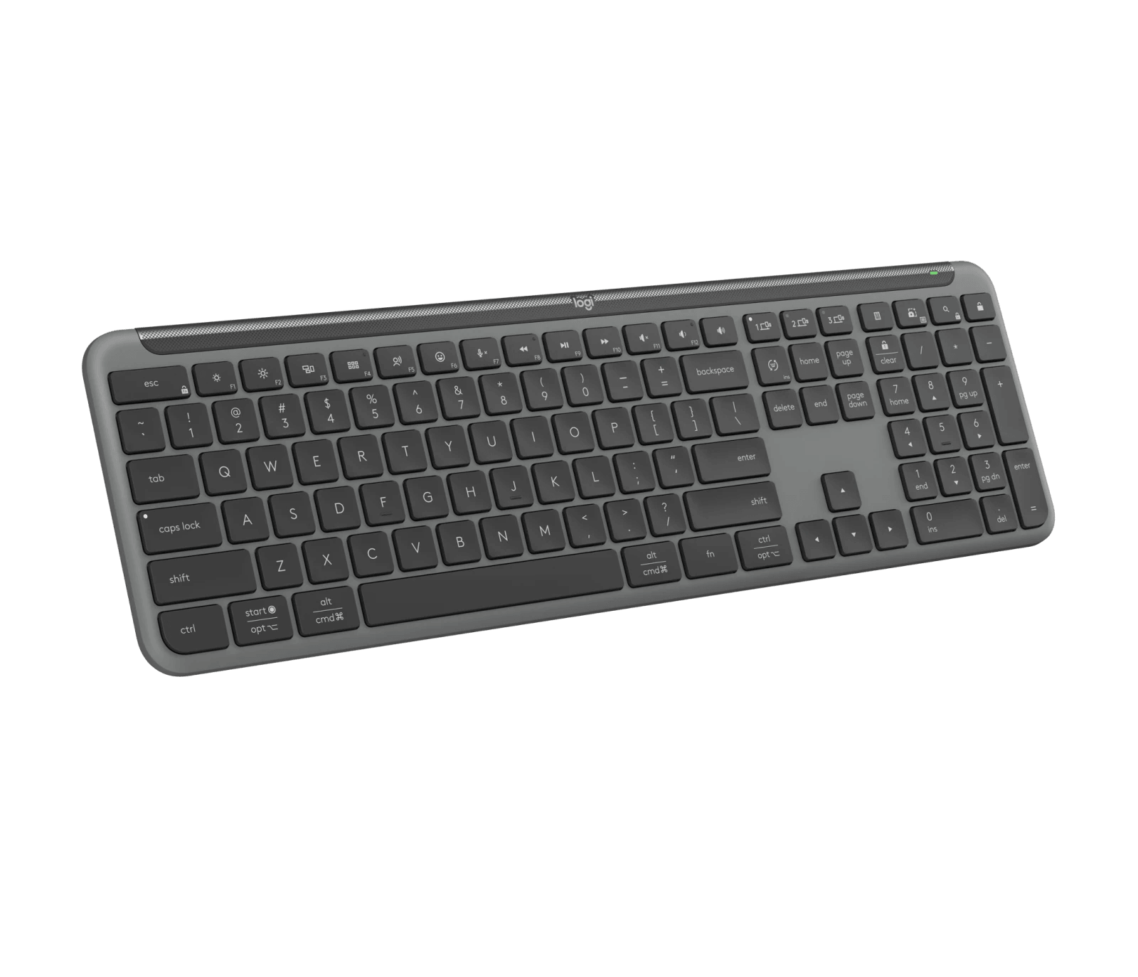 Teclado Logitech Signature Slim K950 Grafite Padrão US - 920-012433 - Mega Market