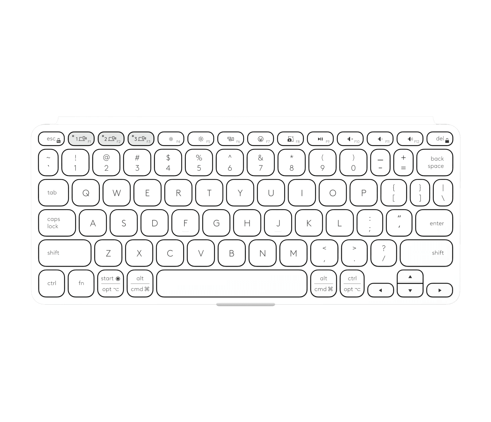 Teclado Portátil Logitech Keys-To-Go 2 Branco - 920-012919 - Mega Market