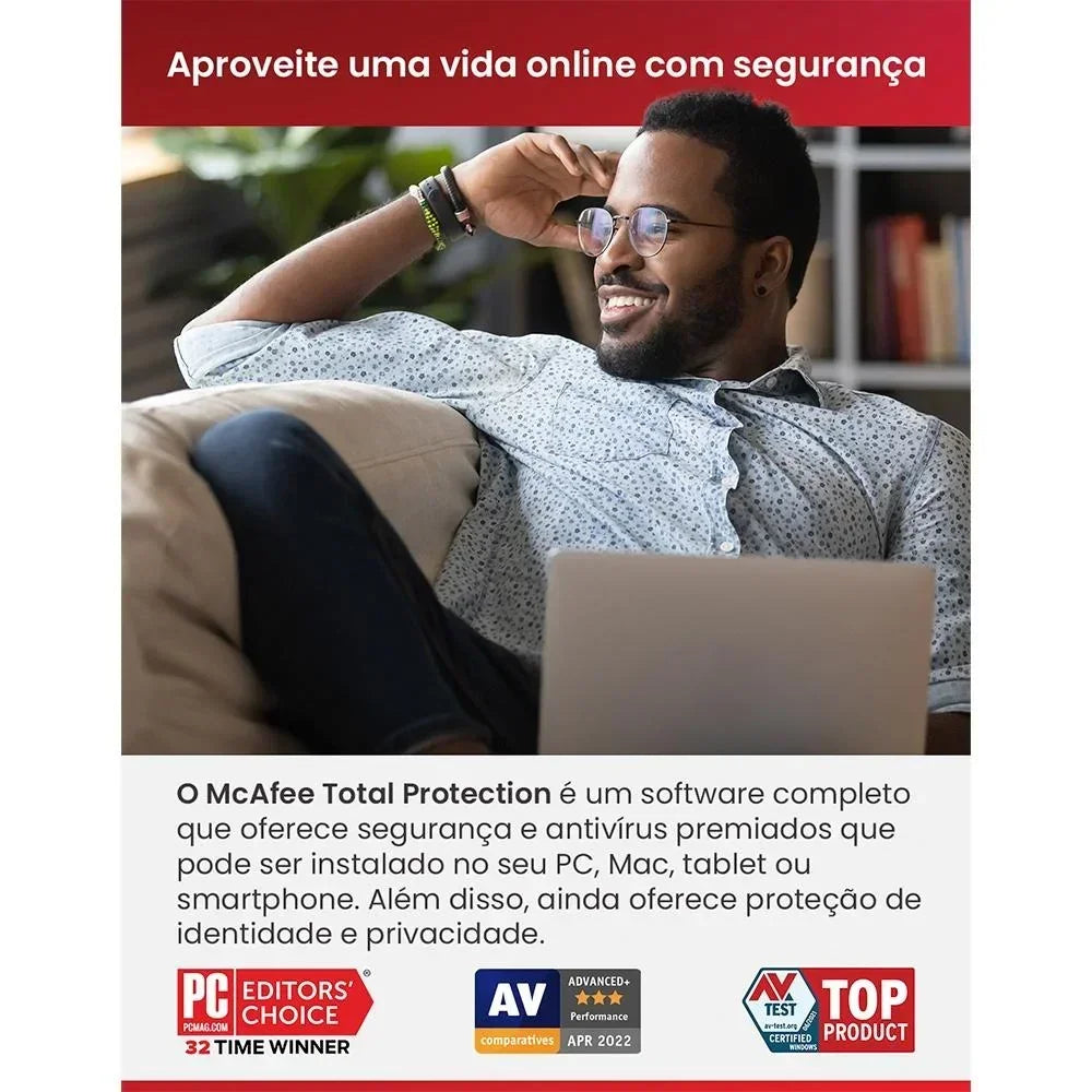Total Protection McAfee 3 dispositivos 12 meses - MTP31BAM3MTI – Mega ...