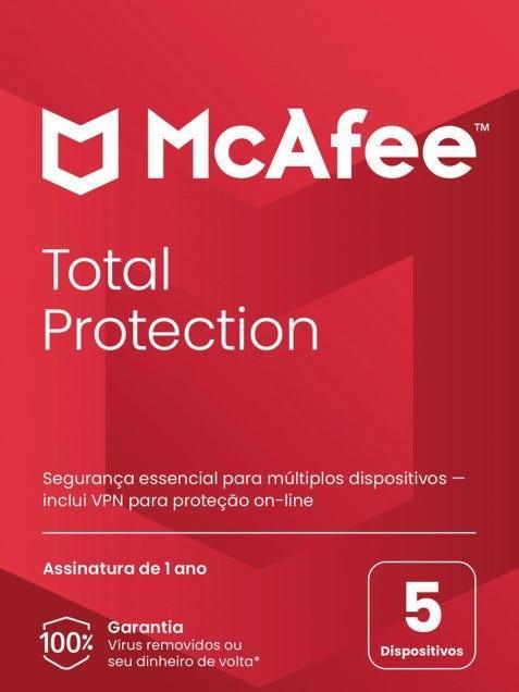 Total Protection McAfee 5 Dispositivos 12 meses Produto físico - MACF0 ...