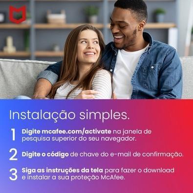 Total Protection McAfee 5 Dispositivos 12 meses Produto físico - MACF0009-BOX - Mega Market
