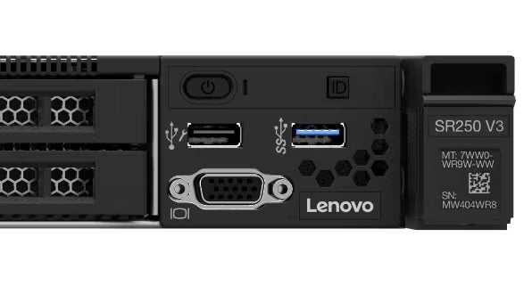 Servidor Lenovo ISG SR250V3 Intel Xeon E-2468 8C 16GB 2x480GB SSD - 7DCLA03DBR