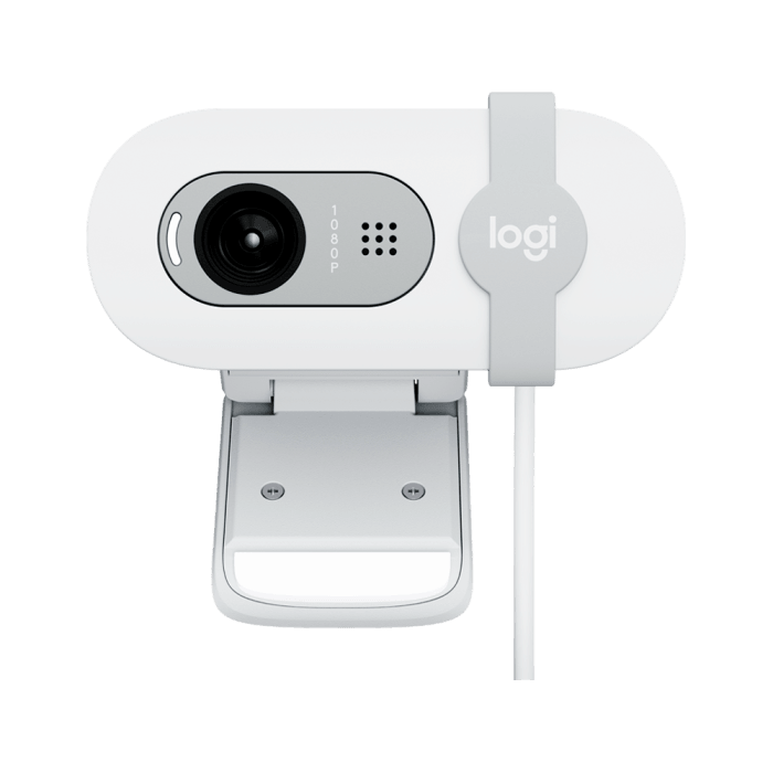 Webcam Logitech Brio 100 Full HD Branco - 960-001615 - Mega Market