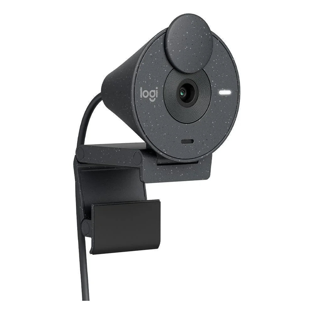 Webcam Logitech Brio 300 Grafite Full HD - 960-001413-C - Mega Market