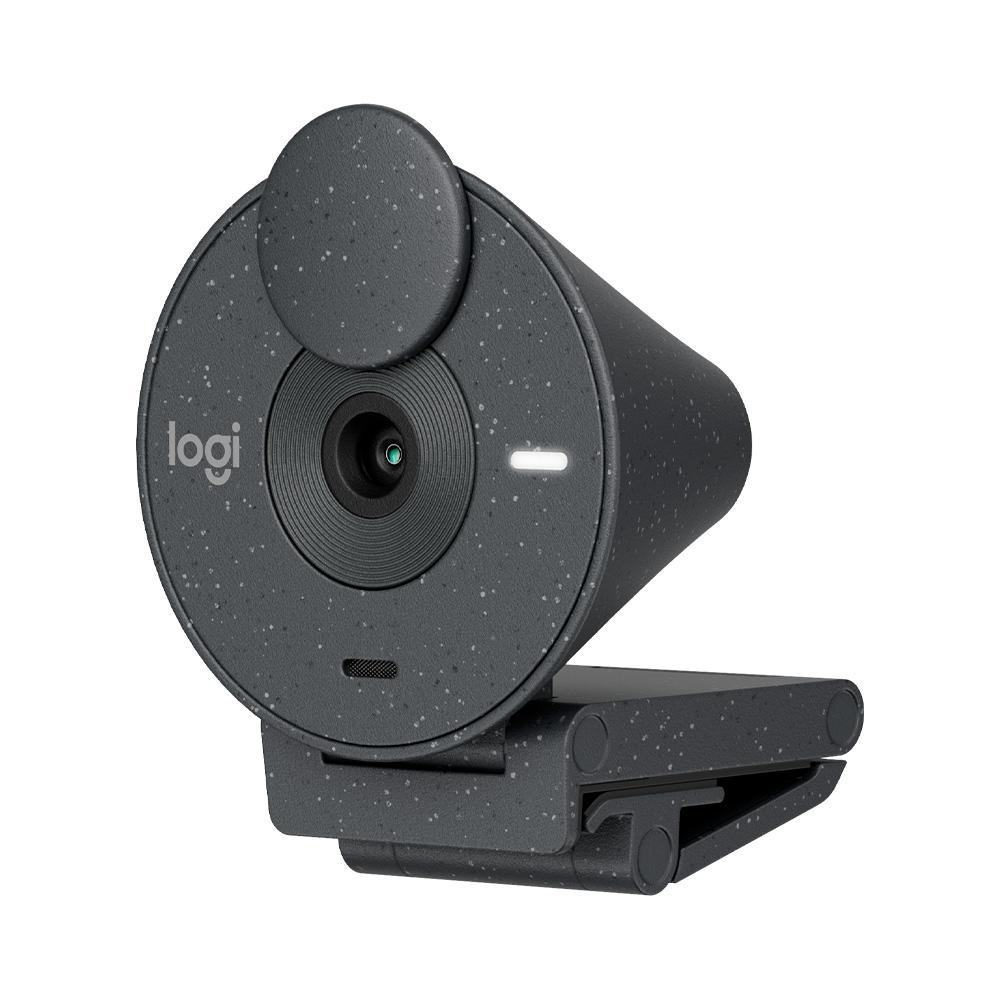 Webcam Logitech Brio 300 Grafite Full HD 960-001413 - Mega Market