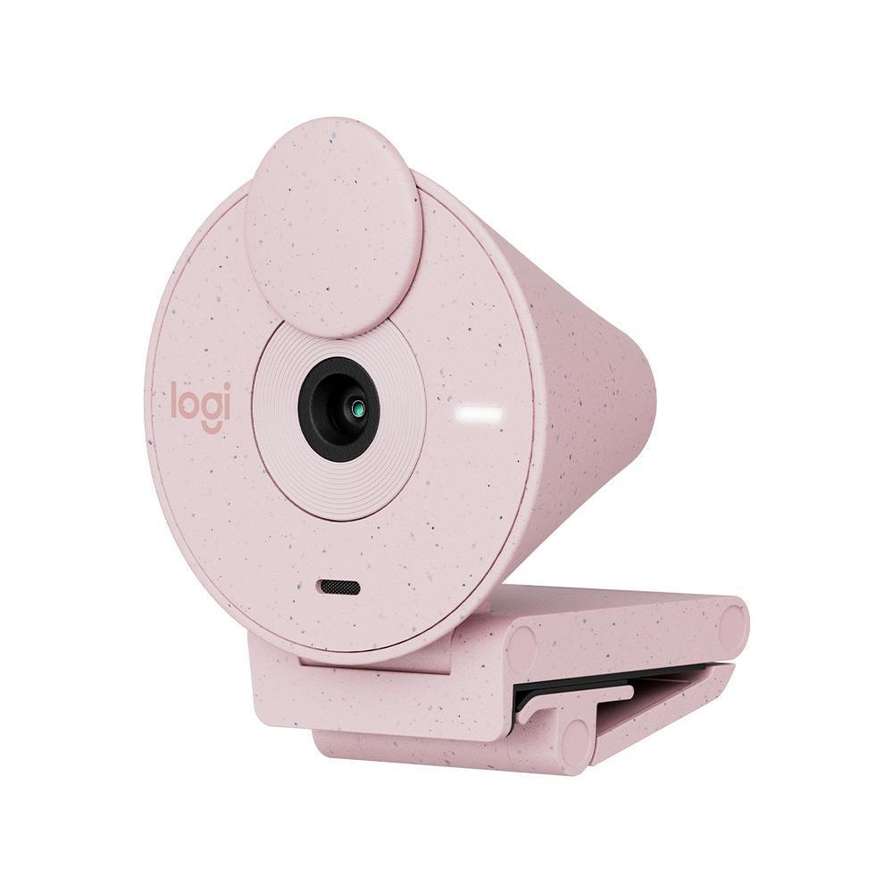 Webcam Logitech Brio 300 Rosa Full HD - 960-001446-C - Mega Market