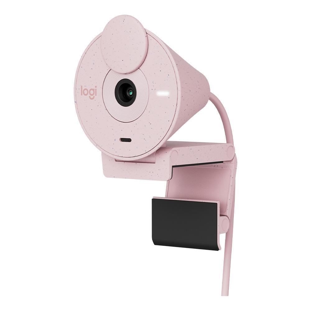 Webcam Logitech Brio 300 Rosa Full HD - 960-001446-C - Mega Market