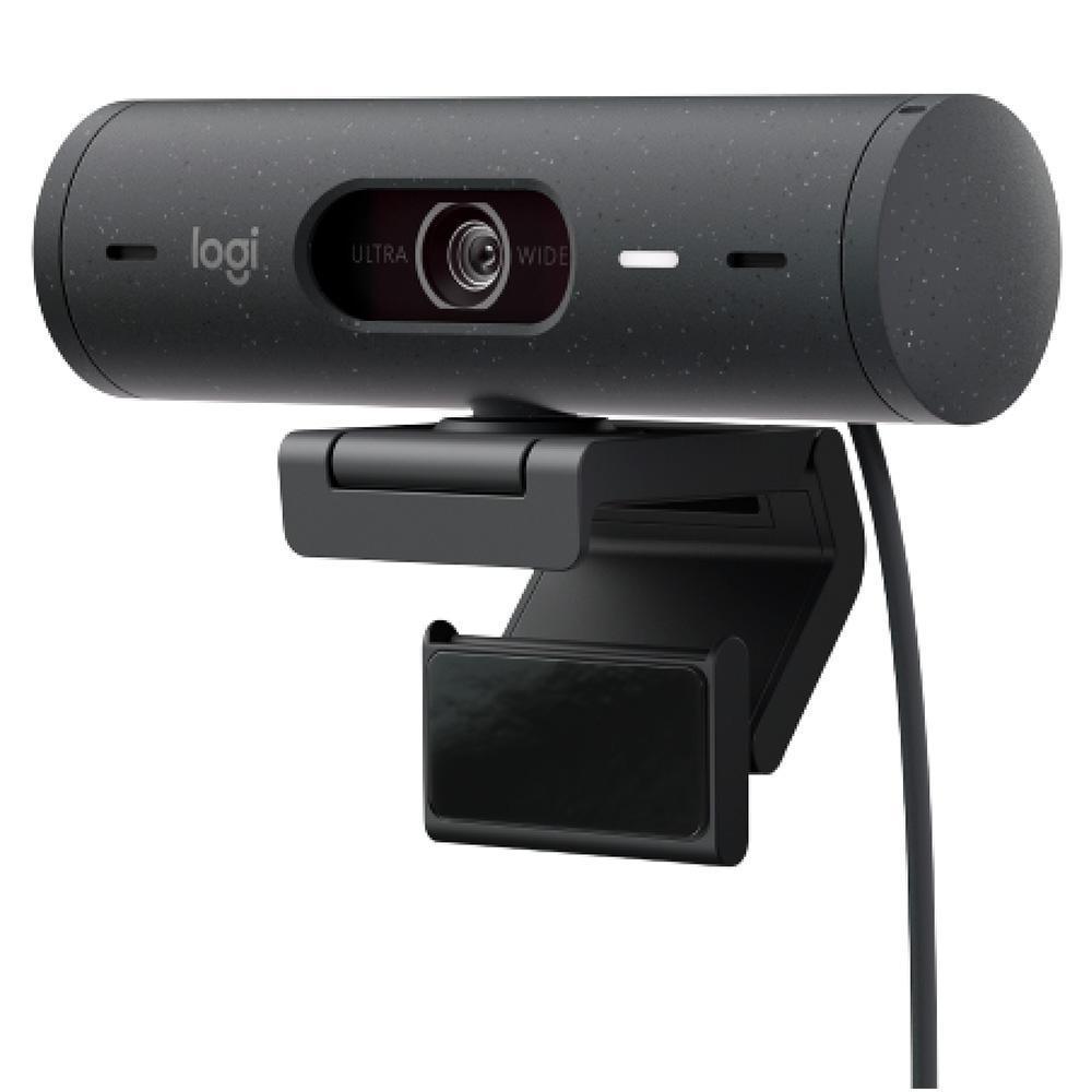 Webcam Logitech Brio 500 Preta Full HD 960-001412 - Mega Market