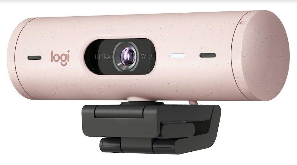 Webcam Logitech Brio 500 Rosa Full HD 960-001418 - Mega Market