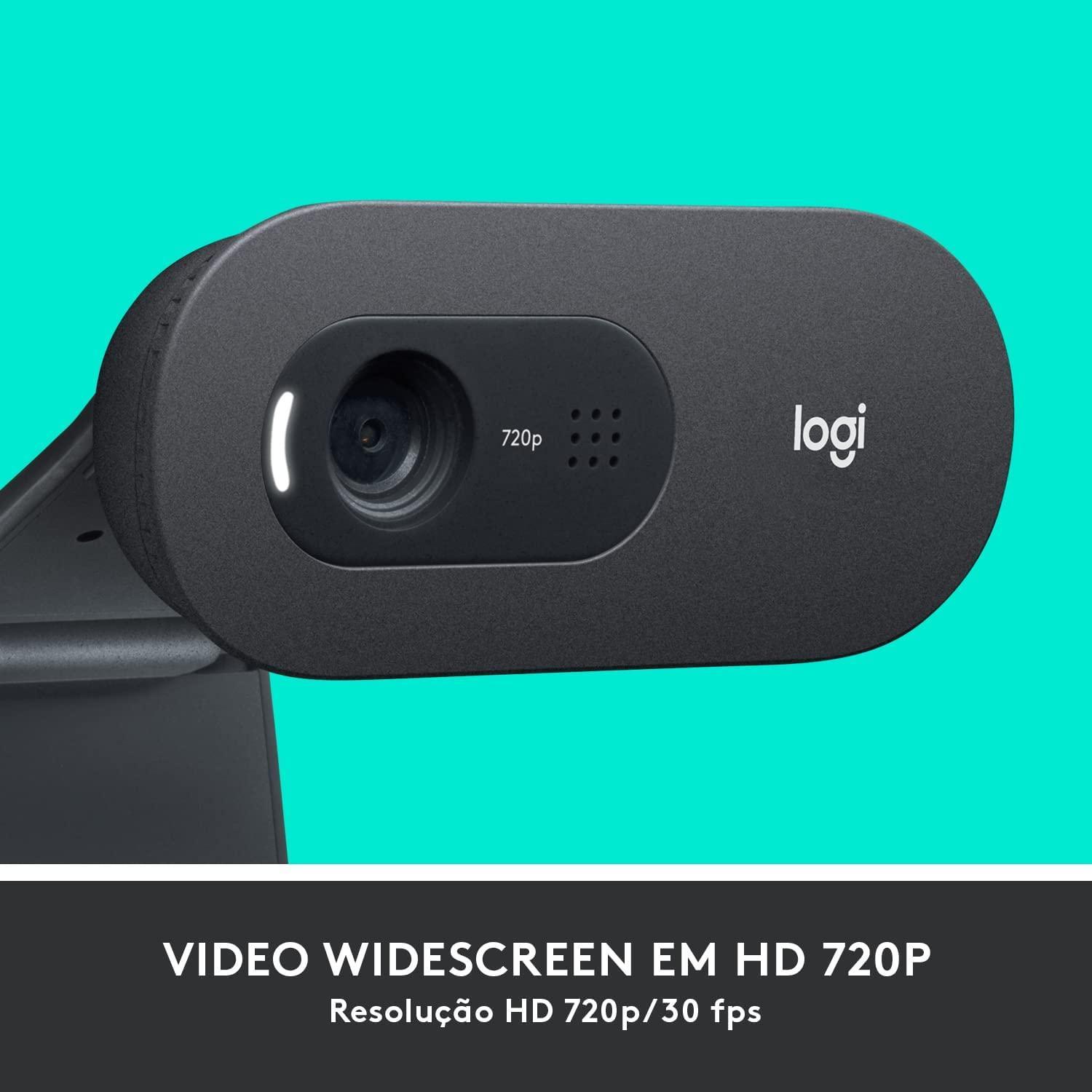Webcam Logitech C505 HD720p Preta 960-001367-V - Mega Market