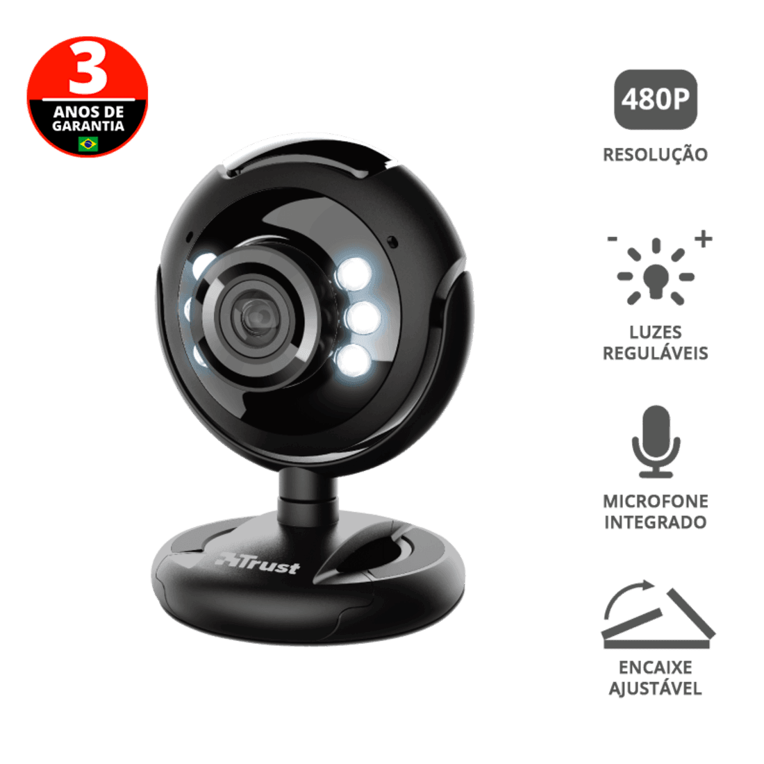 Webcam Trust Spotlight Pro LED 16428i - Mega Market