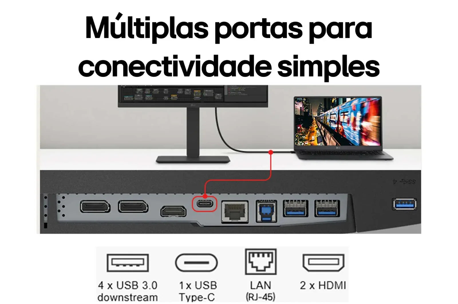 Monitor LG 23,8" FHD IPS 100Hz 5ms Pivot - 24BA850-B