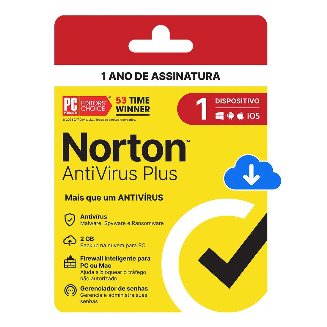 Antivirus Norton Plus 1 Dispositivo 12 meses ESD - 21430742 - Mega Market