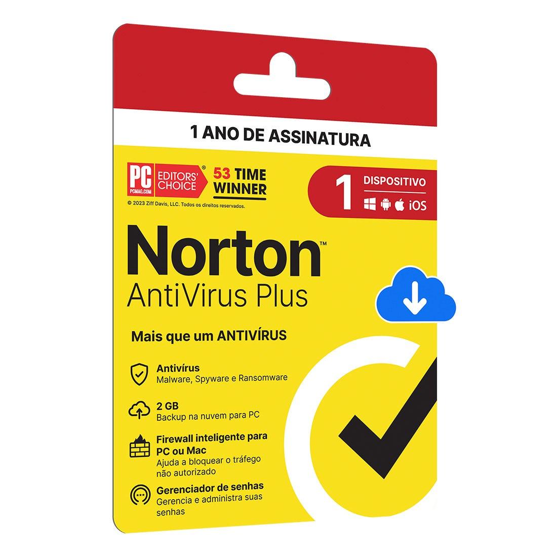 Antivirus Norton Plus 1 Dispositivo 12 meses ESD - 21430742 - Mega Market