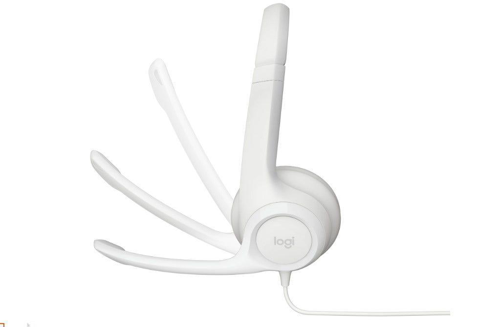 Headset Logitech H390 Branco Estéreo USB 981-001285 - Mega Market
