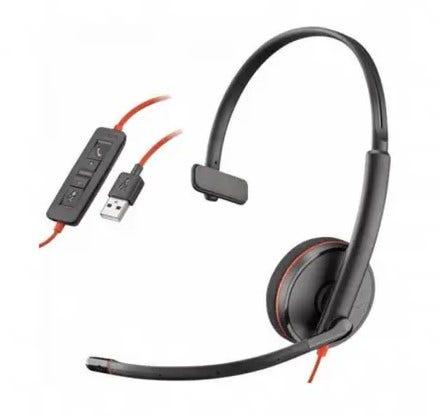 Headset Poly Blackwire C3210 Mono USB-A - 80S01A6 - Mega Market