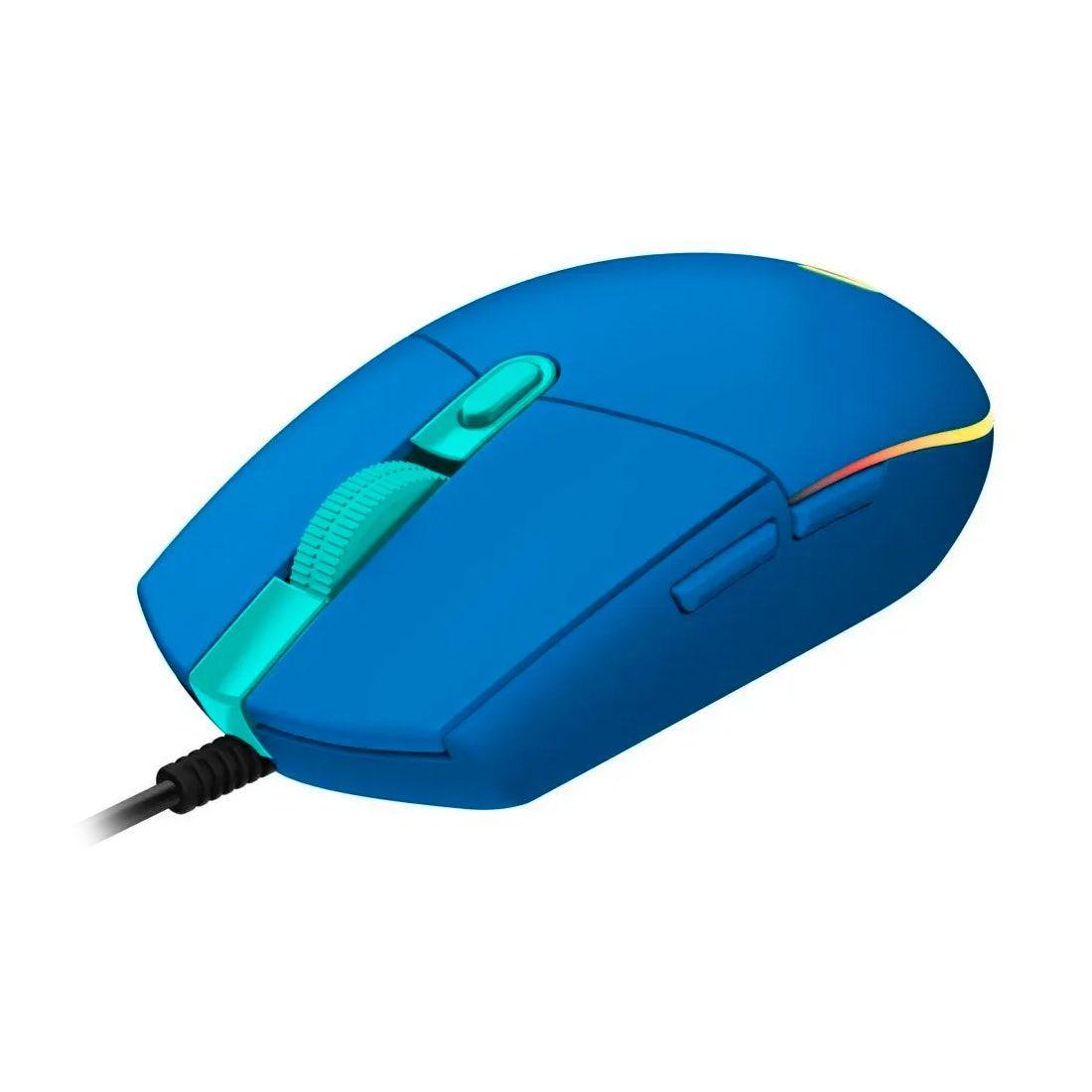 Mouse Gamer Logitech G203 Azul Lightsync USB 910-005795-C - Mega Market