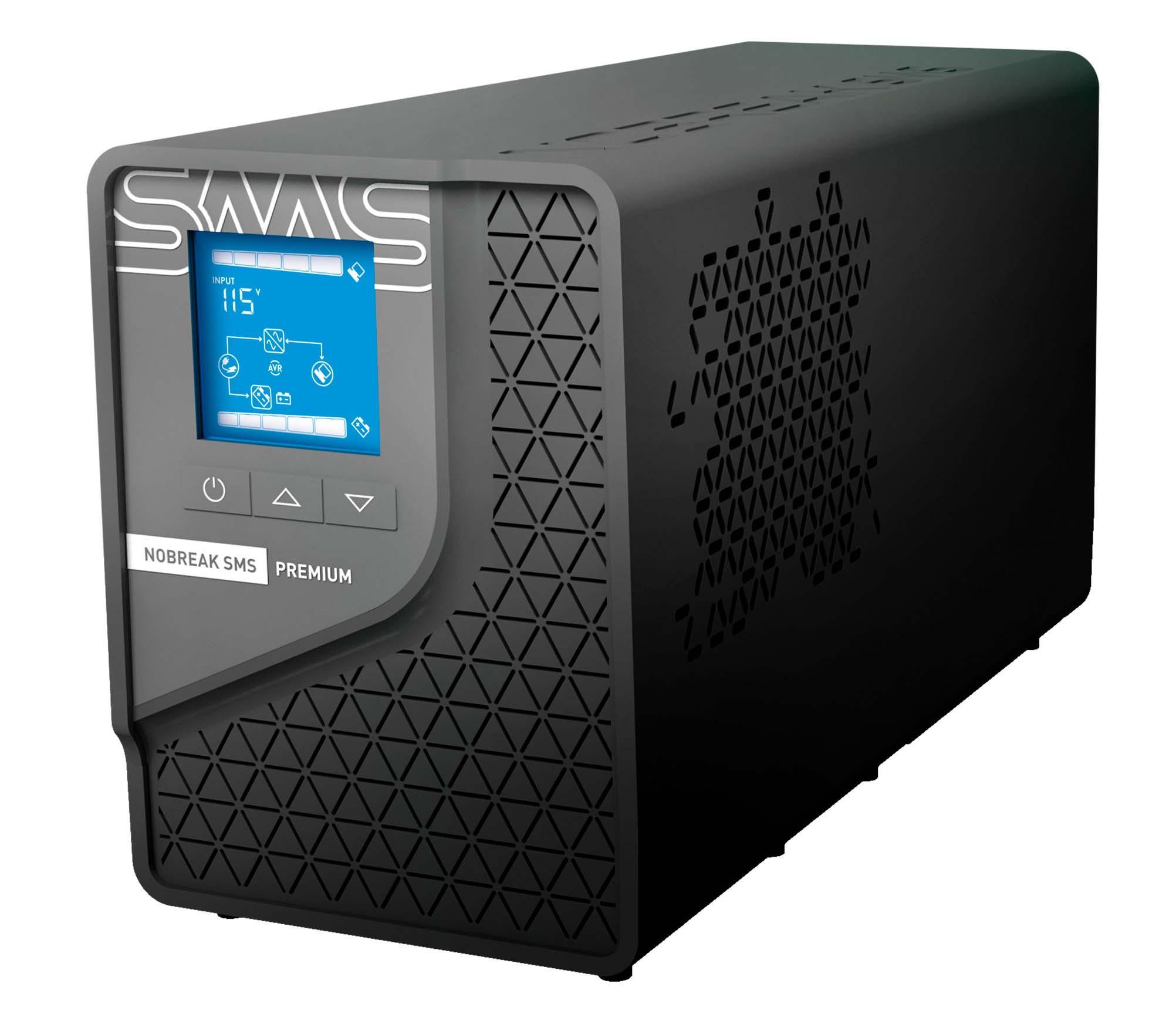 Nobreak SMS Premium 700 Entrada e saída Bivolt Wi-Fi - 29500 - Mega Market