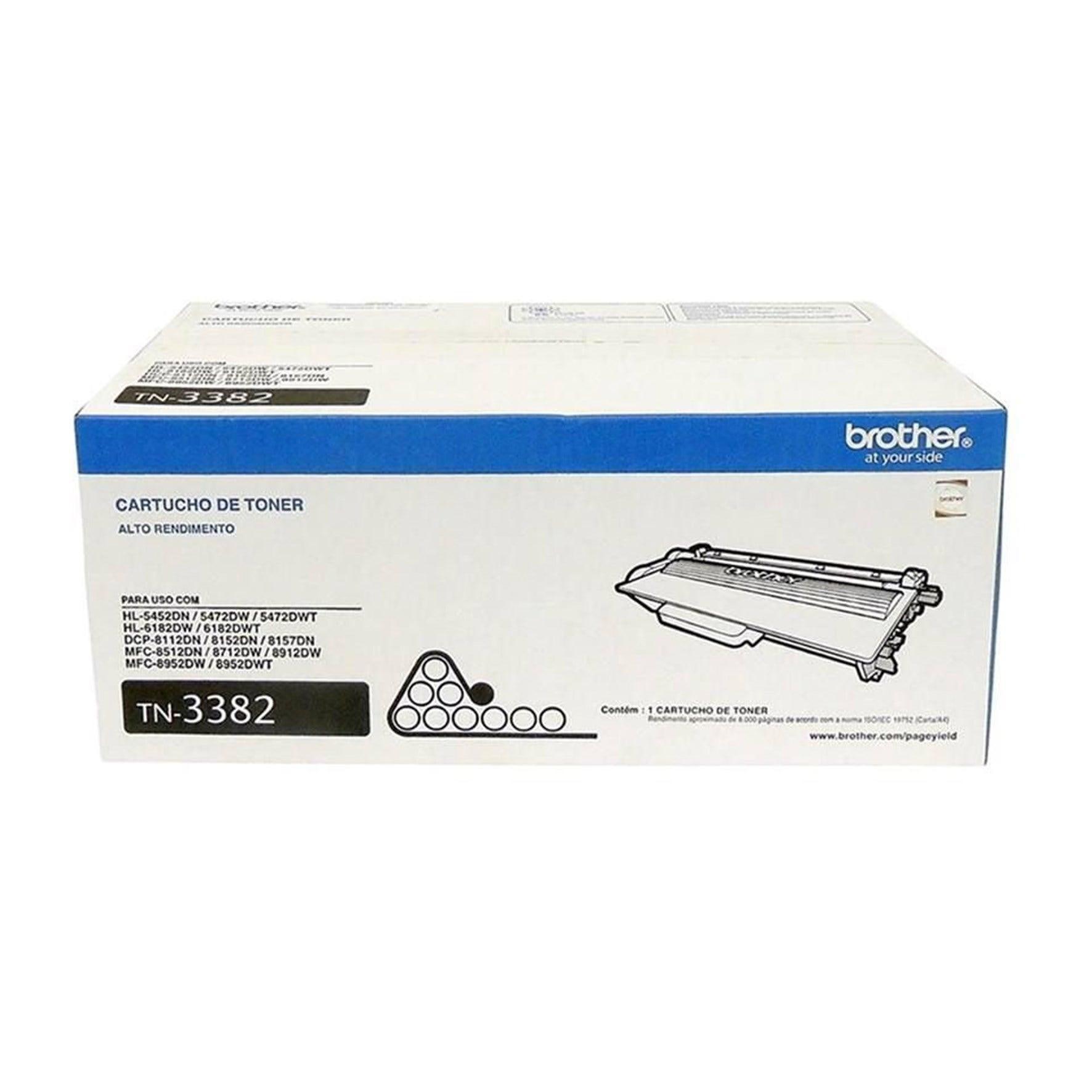 Toner Brother Preto 8K TN3382BR - Mega Market